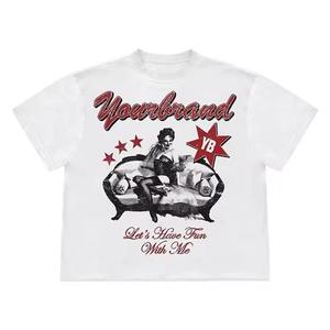 Nouvel ensemble de shorts OEM de haute qualité, délavé à l'acide, personnalisé, style streetwear estival, 100 % coton, sérigraphié, style vintage hip-hop - Product Image 2