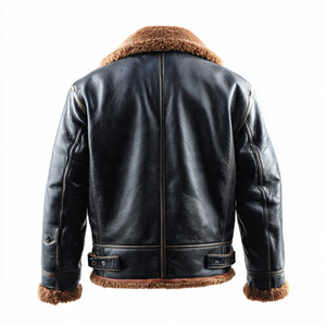 PREMIUM FUR <b>LEATHER</b> <b>JACKET</b> HEAVY DUTY FOR FORMAL WEAR. This one Screams Money and Durability. Winter <b>Jacket</b> that actually lasts - Product Image 3