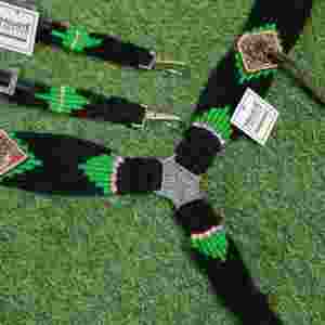 ชุดอุปกรณ์ม้าขนโมแฮร์สีเขียวและสีดำ พร้อมหนังอาร์เจนตินา ขนาดรอบเอว 32 นิ้ว ทำจากหนังอาร์เจนตินา - Product Image 5