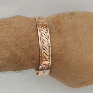 Brazalete de Cobre Sólido Hecho a Mano, Ajustable, Unisex, Bonito, Minimalista, Joyería Curativa para Fiestas, Regalo de Moda para Mujer - Product Image 6