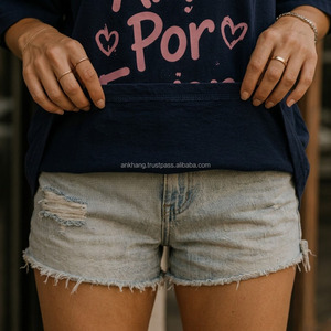 Camiseta Casual de Cuello Redondo y Manga Corta para Mujer, Estampado 'More Amor Por Favor', 100% Algodón, Corte Holgado, Primavera Verano, Tejido Jersey - Product Image 6