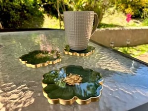 Wooden & Resin Inlay <b>coaster</b> Custom Size logo Handmade Wholesale Customizable <b>Coasters</b> From India - Product Image 6