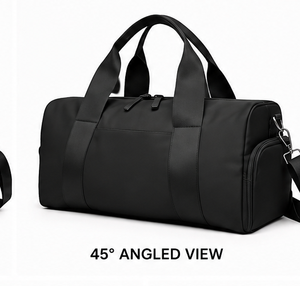 Premium Black Nylon Gym Duffel <b>Bag</b> Waterproof Travel Weekender Sports Fitness <b>Overnight</b> <b>Bag</b> with Shoulder Strap for Men Women - Product Image 3