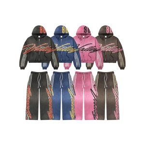 Sudadera con Capucha Boxy de 350 GSM, Bordada, con Mangas Largas, Bolsillo Frontal, 100% Algodón Felpa, Transpirable, Estilo Invernal para Hombre - Product Image 2