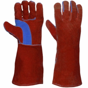 Gants de soudage en cuir de vachette renforcé haute performance, certifiés CE, antistatiques, robustes, pour la construction et la sécurité - Product Image 2