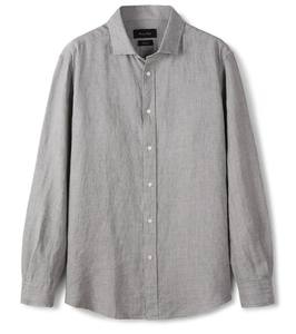 Camisa de otoño personalizada de satén de manga larga, de punto sólido, transpirable, informal, 100% algodón, talla grande, con botonadura sencilla y resistente a las arrugas. - Product Image 6