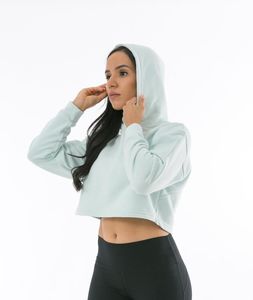 Sudadera Corta con Capucha para Mujer, de Algodón y Felpa, Estilo Urbano, con Logotipo Personalizado en la Parte Delantera, Fabricante Ecológico - Product Image 1