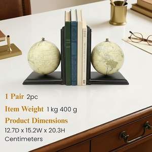 Sujetalibros Metálicos Tradicionales y Elegantes para Estantes de Dormitorio y Decoración de Bodas, Color Personalizable, Exhibición Organizada de Libros - Product Image 2