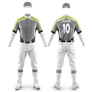 ชุดเบสบอลสำหรับทีมสโมสร ผ้าโพลีเอสเตอร์/ไนลอนยืดหยุ่นสูง แห้งเร็ว สีพื้น ยูนิเซ็กซ์ ไซส์พลัส - Product Image 1