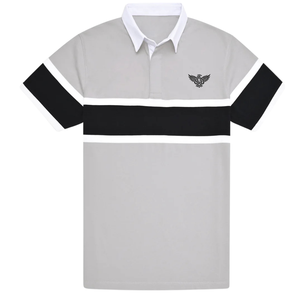 Mens Cotton Blend Color Block Polo Shirt Short Sleeve Casual Office Golf Breathable <b>Classic</b> Summer Polo Shirt Tee Lightweight - Product Image 1