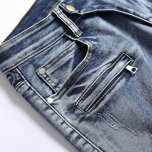 Shorts en jean délavé personnalisés pour hommes et femmes, style streetwear ample vintage, OEM, vente en gros - Product Image 6