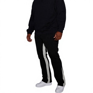 Pantalon de survêtement sport homme coupe droite en molleton 100% coton, personnalisable avec logo, séchage rapide, idéal pour la gym, style oversize, OEM - Product Image 1