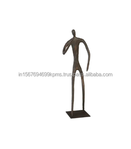 Vente chaude danse fille Sculpture incroyable artisanat papier poids pour bureau solide en aluminium artisanat métal Statue et objet - Product Image 2