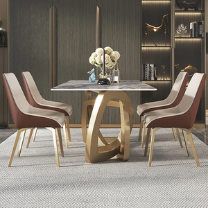 Moin Luxury Contemporary <b>Dining</b> Set, Luxury <b>Dining</b> <b>Table</b> With White Italian Marble <b>Top</b> Spacesave <b>Dining</b> <b>Table</b> - Product Image 2