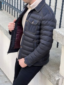 Bearfit USA Men's 100% Cotton Heavy Twill Hooded Oversized <b>Quilted</b> Eco-Friendly Heated Parka Jacket Durable Stand Windproof Warm - Product Image 2