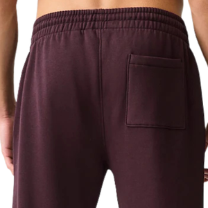 Burgundy Red Open Hem Regular Fit Brushback Joggers <b>Mens</b> Casual Sweatpants Elastic Waist Drawstring <b>Lounge</b> Trousers with Pockets - Product Image 5