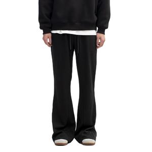 กางเกงขาบานผ้าฝ้าย100% สำหรับผู้ชายกางเกงวอร์มขาบานลำลองมีกระเป๋าวิ่งกางเกงซักผ้าใบน้ำหนักเบา - Product Image 3