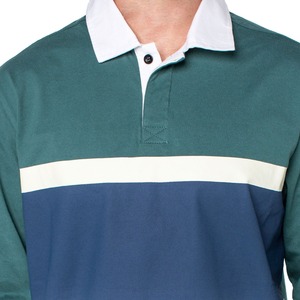 Camiseta de punto de manga corta para hombre con bloques de color, cuello redondo, ajuste regular, estilo casual, ribete en contraste, granate, azul marino, gris, transpirable, 100% - Product Image 6