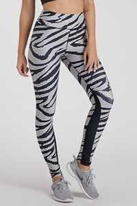 2026 Best High Waist Full Length Zebra Print Yoga <b>Leggings</b> Women Spandex Polyester Elastic Waist Four-Way Stretch <b>Flared</b> Leg - Product Image 3