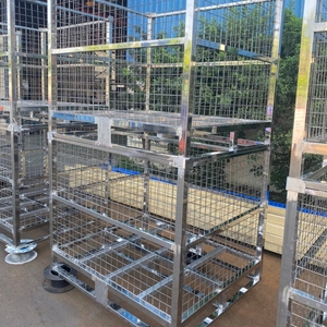 Collapsible Stackable Wire <b>Pallet</b> Designed for Space Saving Storage Easy Folding and Efficient Material Handling - Product Image 6