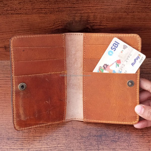 กระเป๋าใส่บัตรเครดิตมีลายกระบองเพชรสำหรับผู้หญิงกระเป๋าหนังแกะเป็นเครื่องมือทำด้วยมือมาใหม่กระเป๋าใส่หนังสือเดินทาง - Product Image 6