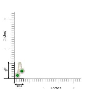 14K <b>Solid</b> <b>Gold</b> Natural Emerald Prong-Set Two Stone Halo <b>Pendant</b> Fine Jewellery Neo Heritage Anniversary Gift For Her 2026 - Product Image 4