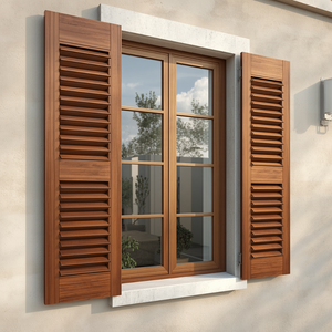 Paneles de Madera Sólida Contemporáneos para Puertas con Persianas, Paneles de Madera Modernos para Interiores Residenciales de Lujo - Product Image 1
