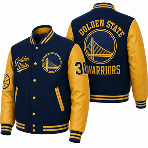 OEM Custom <b>Varsity</b> <b>Bomber</b> <b>Jacket</b> Embroidered Team Logo Wool Body Leather Sleeves Unisex Streetwear College Fashion Wholesale Fit - Product Image 3