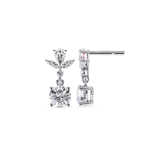 REYES Trendy Hip Hip Jewelry GRA Certificated 925 <b>Sterling</b> <b>Silver</b> Round Cut 2 Carat Moissanite Drop Earrings for Women - Product Image 1