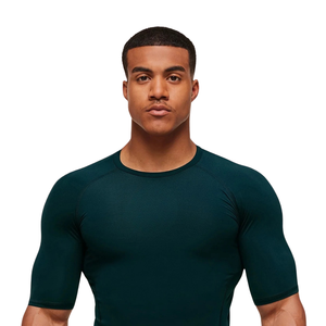 High Demand Men Compression <b>T</b> <b>Shirt</b> O <b>Neck</b> Raglan Short Sleeve Body Sculpting Fit Quick Dry Active Base Top Custom Wholesale OEM - Product Image 3