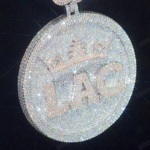 Pass Diamond Tester Iced Moissanite Custom 925 Silver Gold Plated Hip Hop Letter Pendant <b>Rapper</b> - Product Image 2