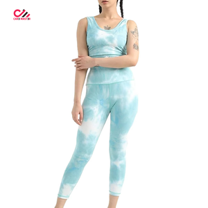 Nouvel ensemble de yoga pour femmes, 2 pièces, impression personnalisée du logo, écologique, vêtements de yoga à haute élasticité, ensemble de sport pour femmes - Product Image 1