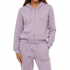Survêtement en strass surdimensionné brodé personnalisé OEM en gros - Product Image 1