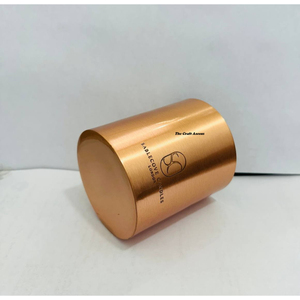 Handmade Copper Metal Candle Jar With Lid Brushed Rose Gold Empty Candle Vessel For Soy <b>Wax</b> Custom Logo Private Label Home Decor - Product Image 4