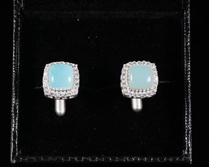 Bijoux boutons de manchette en acier inoxydable pour hommes |   Boutons de manchette de luxe pour chemise formelle, pour mariage et affaires |   Bijoux de luxe pour boutons de manchette de chemise - Product Image 3