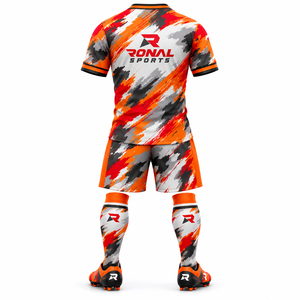 Ensemble de maillots de football personnalisés en gros, nouveaux designs, maillots de football pour hommes, maillots de football en polyester à séchage rapide, pas cher - Product Image 2