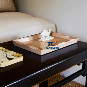 Bandejas decorativas de laca de Vietnam hechas a mano de alta calidad mejor precio envío rápido al por mayor bandeja de laca de mesa de soporte OEM - Product Image 1