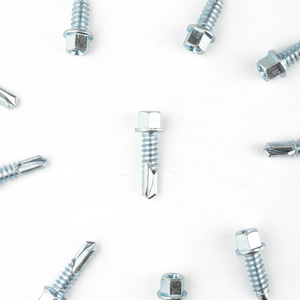 High Performance Weather-Resistant Stainless Steel Hex Drive <b>Screws</b> Class 8 Grade Zinc Plated Self-Drilling Thread Metric - Product Image 1