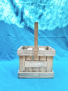 Venta al por mayor en relieve barnizado brillante mate madera y bambú flor jardineras cajas con estampado paisaje plantas plántulas almacenamiento - Product Image 4