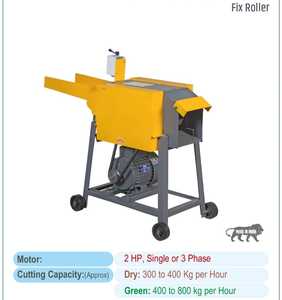 Cortadora de Forraje Fija con Motor Diésel de 2 HP, Picadora de Ensilaje, Máquina Procesadora de Alimentos 220V para Producción de Alimento para Ganado - Product Image 1