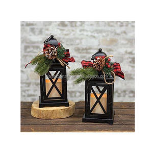 Lanterne décorative moderne de luxe en fer, porte-bougie durable pour salon, patio, jardin, décoration de mariage - Product Image 2