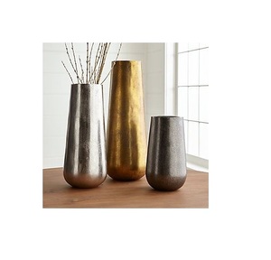 Contemporary Metal Flower <b>Vase</b> For Home Decoration <b>Unique</b> Artistic Design For Living Room And Table Decor - Product Image 2