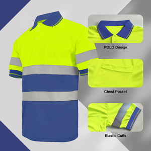 Camiseta de Trabajo Transpirable de Punto Estampado con Bolsillos, 100% Algodón, Manga Corta, Reflectante - Product Image 3