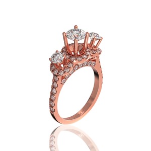 Women Luxury Three-Stone Moissanite <b>Ring</b> 6.3mm Daily Wear Vietnam Jewelry Glosbe & Co Engagement <b>Ring</b> Wholesale Jewelry - Product Image 4