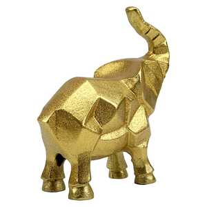 16.5cm H X 6.5cm W X 17cm L Aluminium <b>Elephant</b> Sculpture Handmade Modern Artistic Eco-Friendly Durable Tabletop <b>Decor</b> - Product Image 3