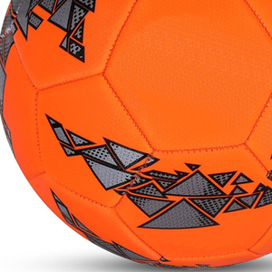 Balón de Fútbol Cosido a Máquina Personalizado, Talla 5, Balón de Entrenamiento para Marcas Globales, Naranja Geométrico, Equipamiento Deportivo, Venta al Por Mayor - Product Image 2
