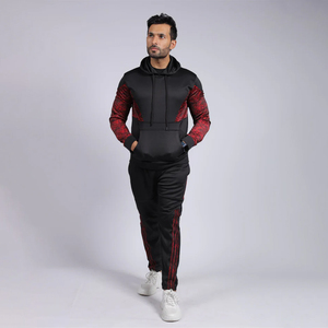 Conjunto de Sudadera con Capucha Negra para Hombre con Logotipo Frontal, 100% Algodón, Secado Rápido y Transpirable - Product Image 4