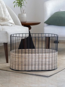 Juego de Cestas Ovaladas de Ratán con Marco de Hierro, Cestas de Almacenamiento Hechas a Mano, Ratán Natural, Modernas y Multifuncionales, Hechas en Vietnam - Product Image 6