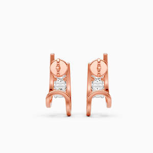 Pendientes de Oro Sólido de 14K para Mujer con Diamantes Cultivados en Laboratorio, Corte Brillante Redondo, Color G, Estilo Moderno, para Uso Diario, Regalo - Product Image 5