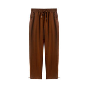 Men 100% Cotton French Terry Sweatpants Adjustable Leg Opening Cuffed Pants Casual Custom logo <b>Drawstring</b> Pant <b>Trousers</b> - Product Image 3